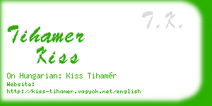 tihamer kiss business card